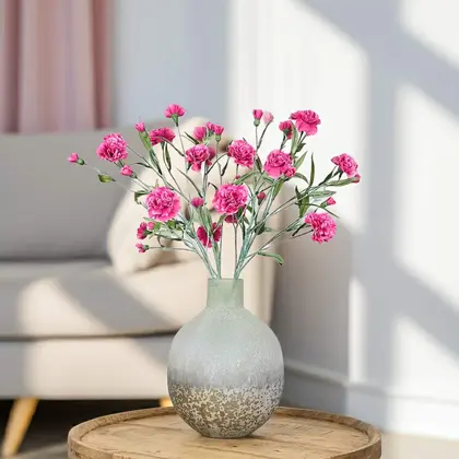 Zijden boeket met roze bloemen