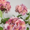 Zijden boeket met roze hortensia’s, luxe kunstbloemen voor interieurdecoratie