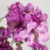 Paarse zijden bloem met gouden accenten